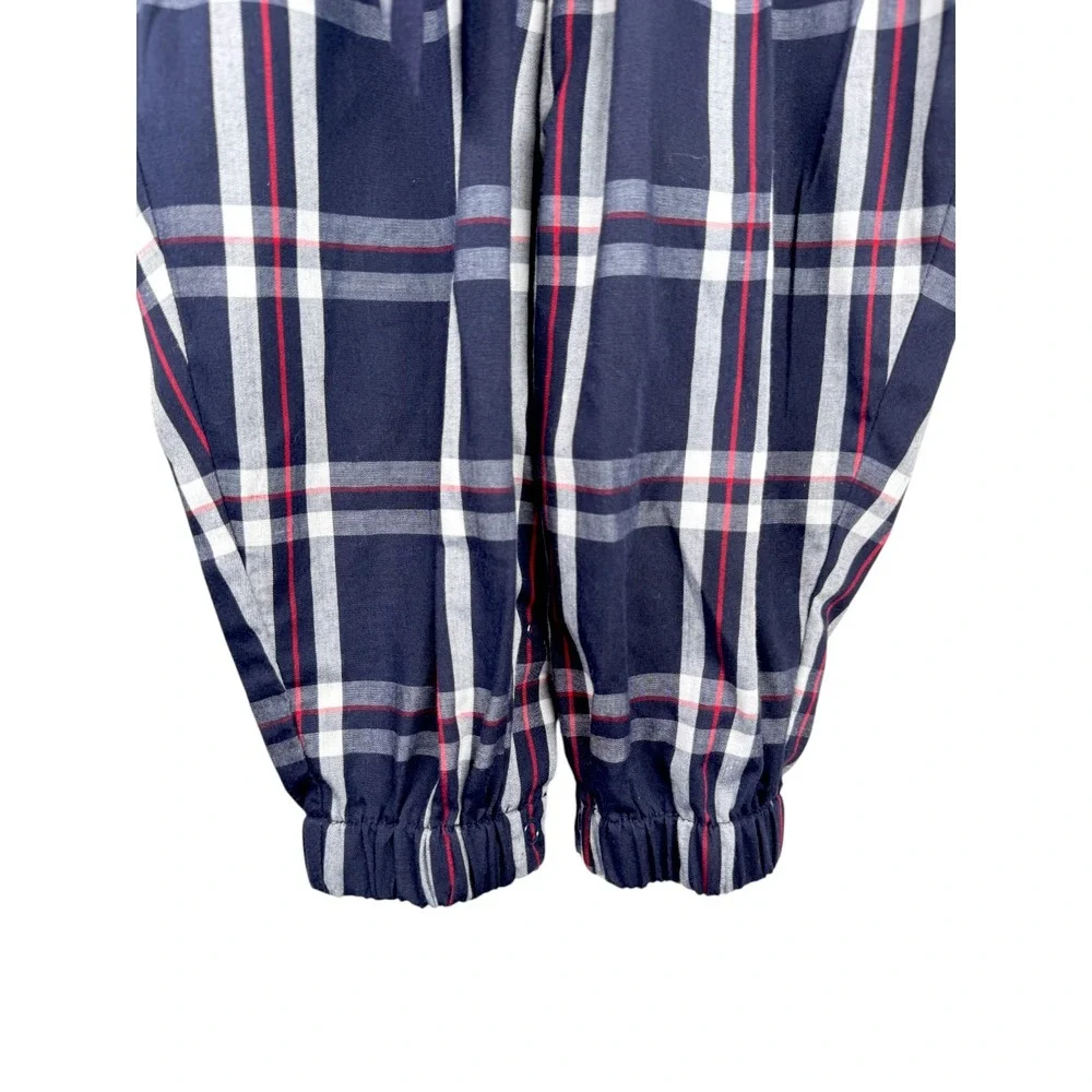 StellyBelly Romper Sz 18M‎ Blue Plaid Front/Back Tie Sleeveless Nautical